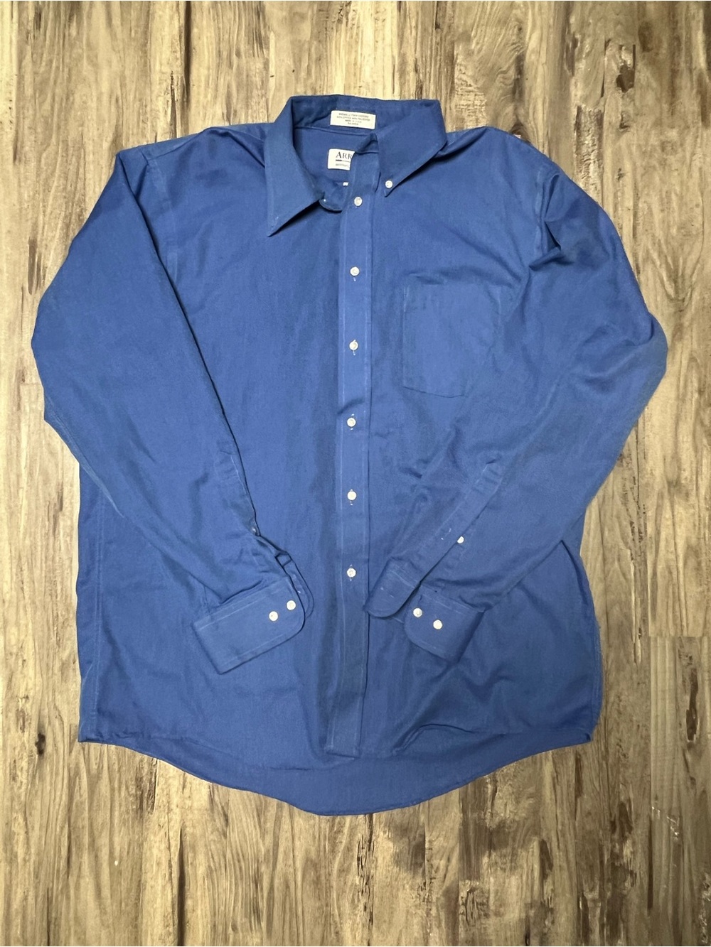 Arrow Men's Royal Blue Oxford Button-Up Dress Shirt